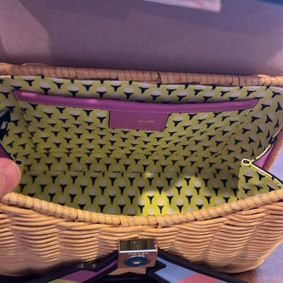 Kate Spade Tee Time Wicker Windmill Satchel - Picture 11 of 11